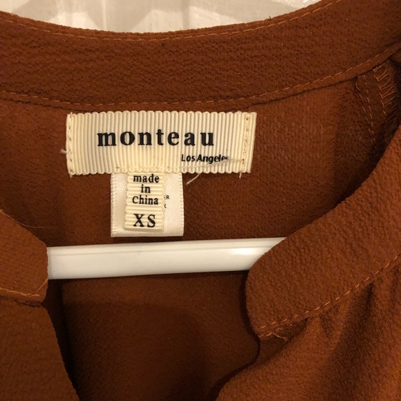 Rust Colored Dress with Tortoise Shell Belt - Picture 3 of 3